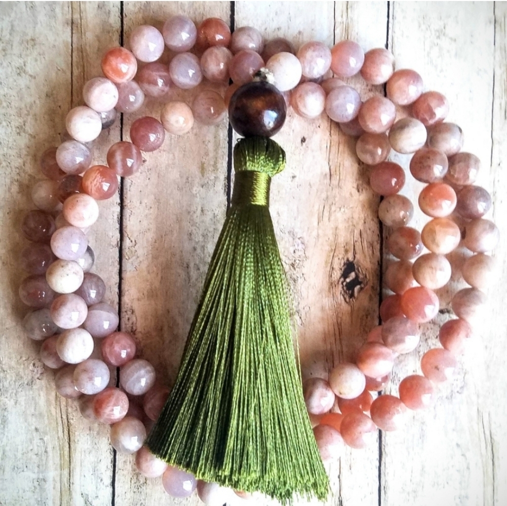 Sunstone Mala Necklace